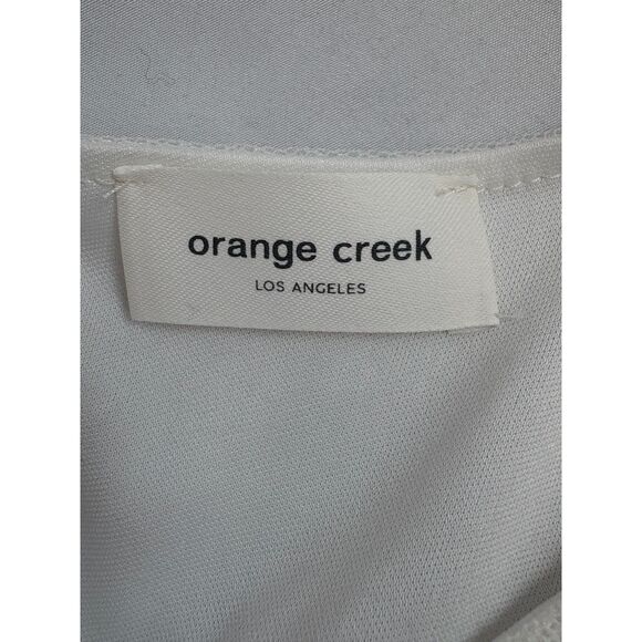 Orange Creek White Boho Lace Midi Dress Size S Embroidered Prairie Cottage - Picture 7 of 10